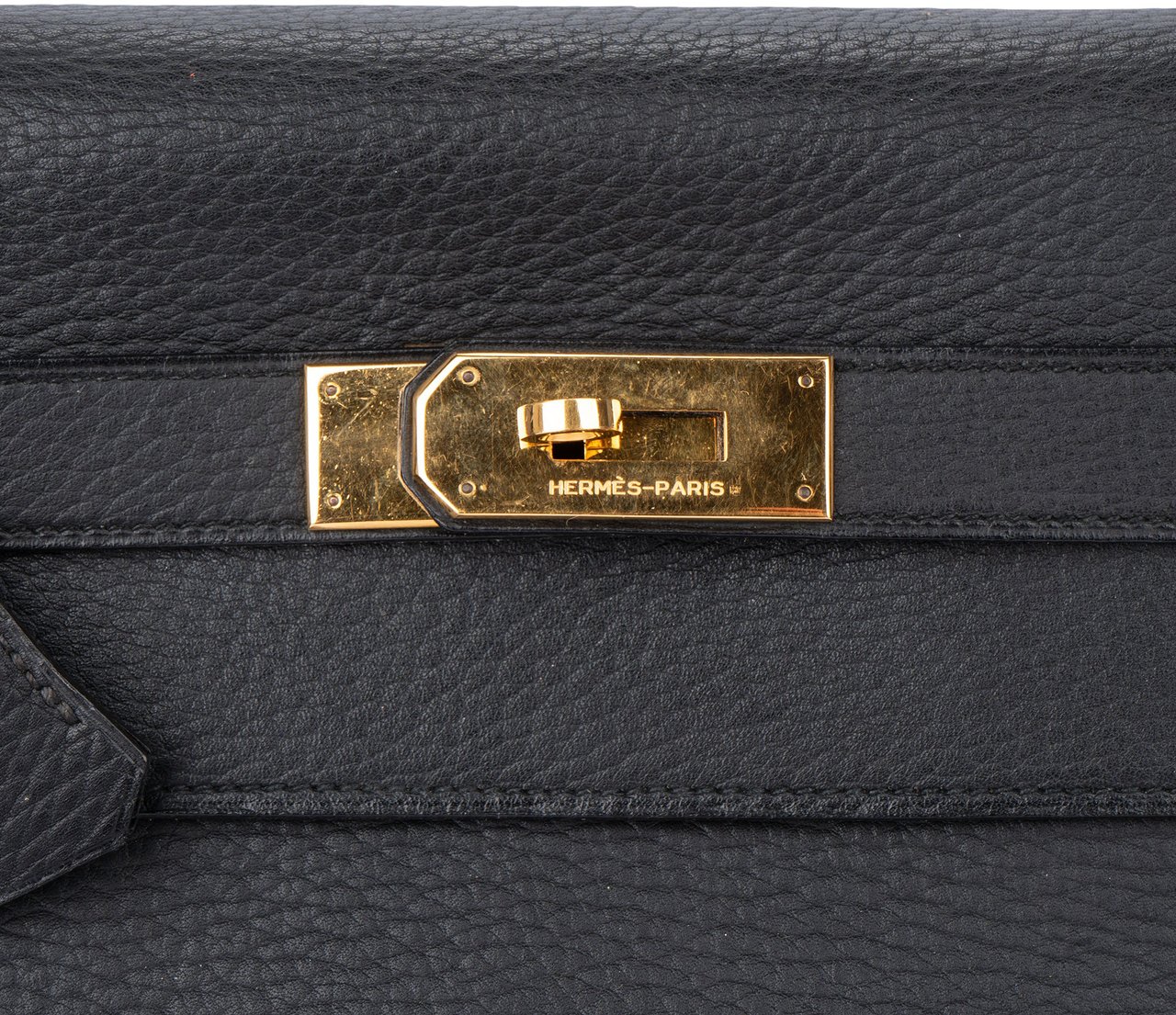 Hermès Hermès Noir Ardennes Leather Kelly 40 Handbag Divers