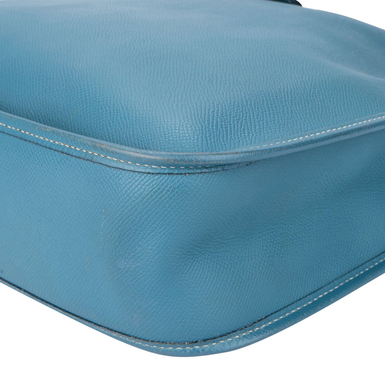 Hermès Hermès Bleu Atoll Courchevel Evelyne GM Crossbody Bag Divers