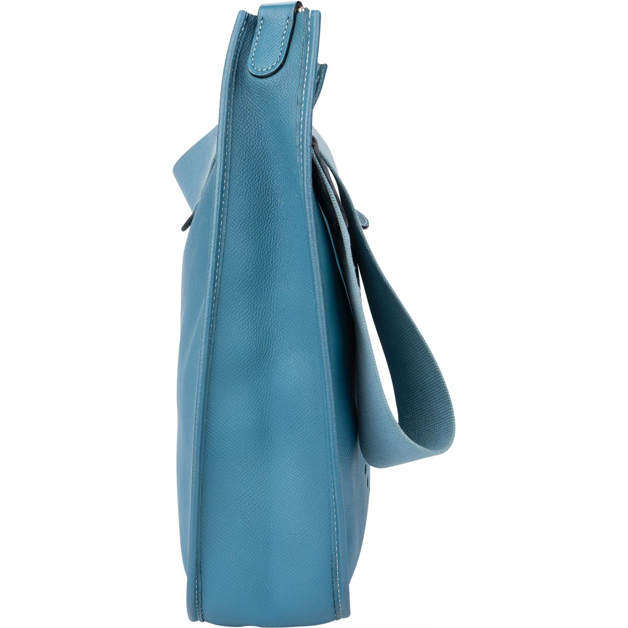 Hermès Hermès Bleu Atoll Courchevel Evelyne GM Crossbody Bag Divers