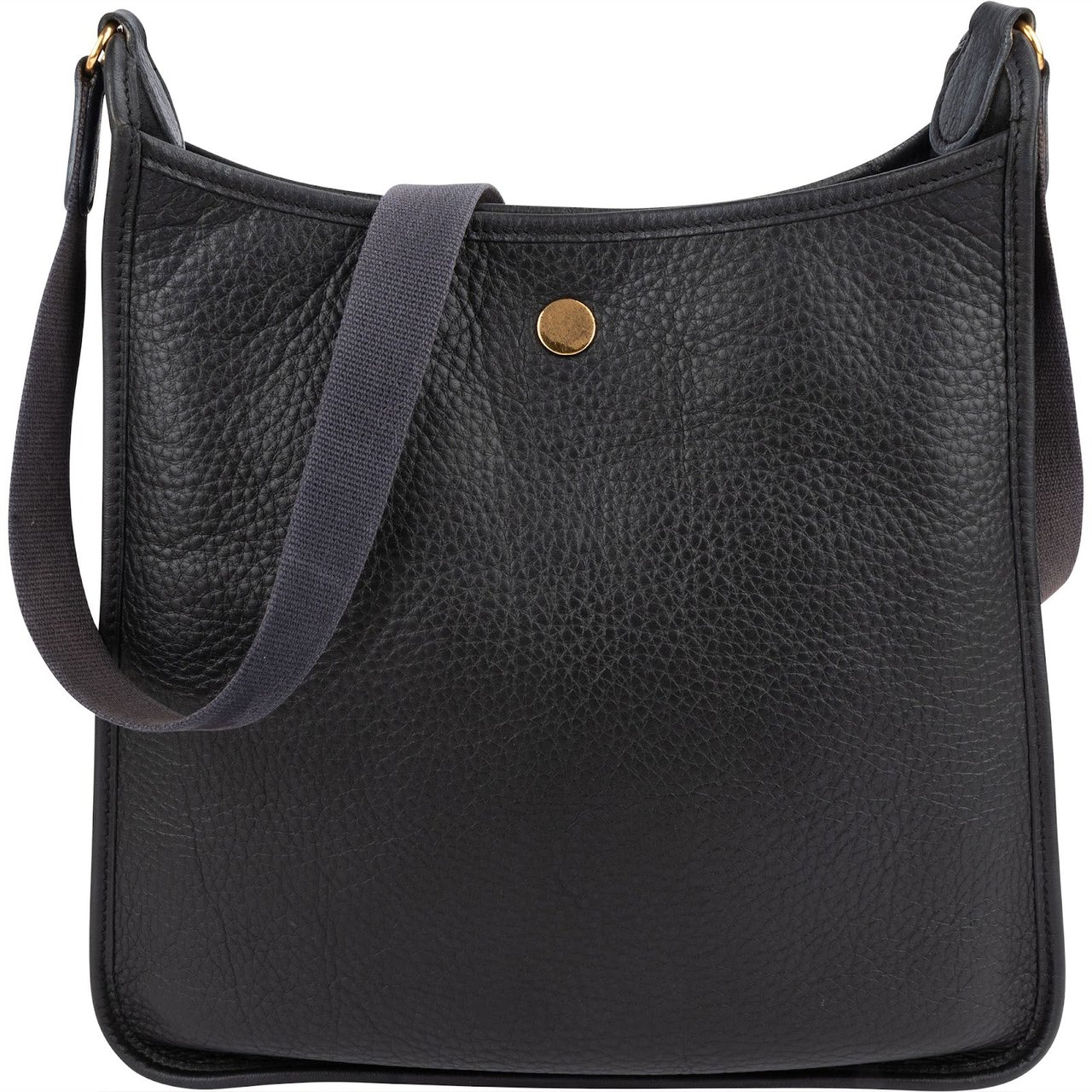 Hermès Taurillon Clemence Leather Vespa Crossbody Bag Zwart