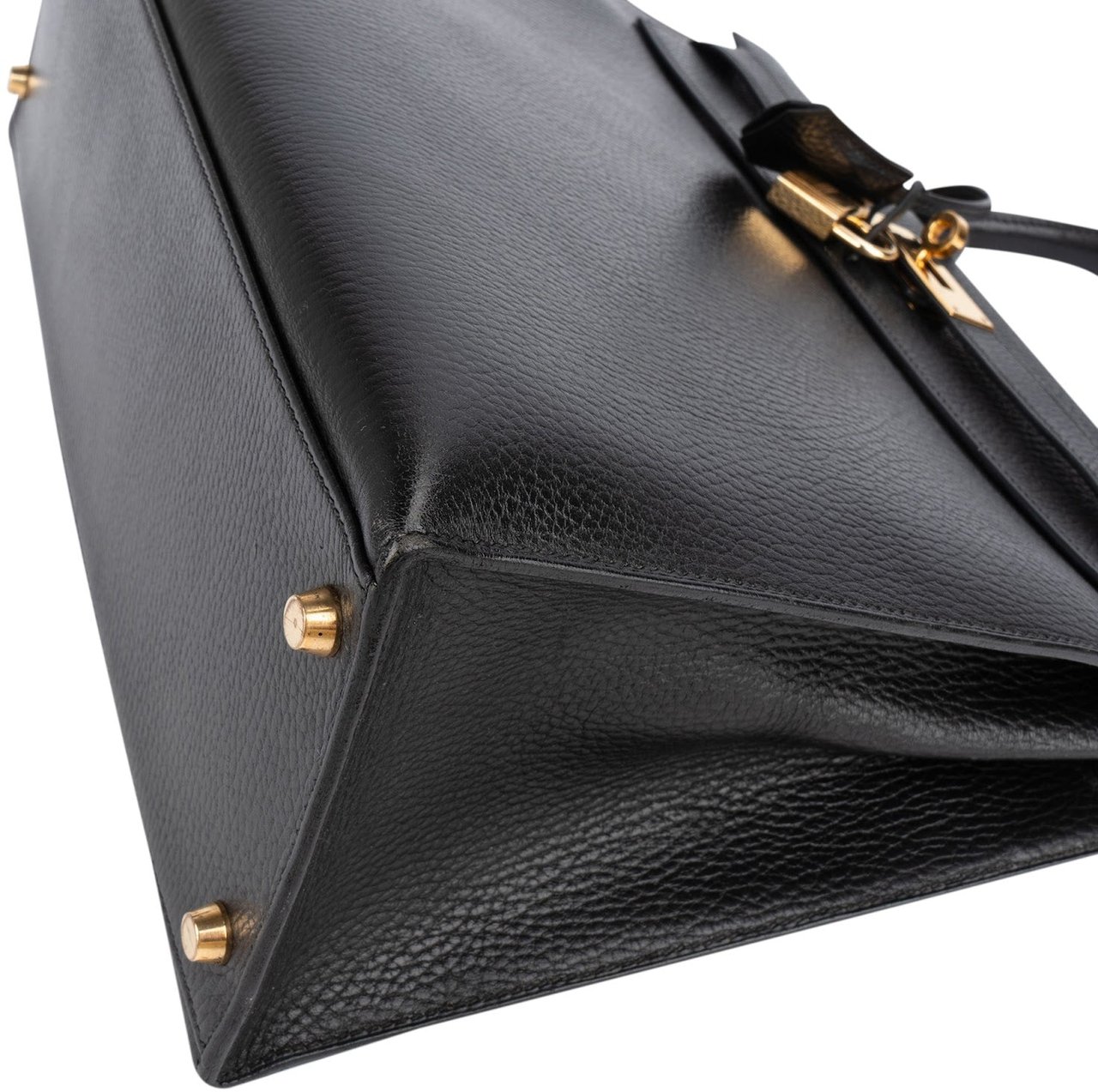 Hermès Ardennes Leather Kelly 35 Sellier Handbag GHW Zwart