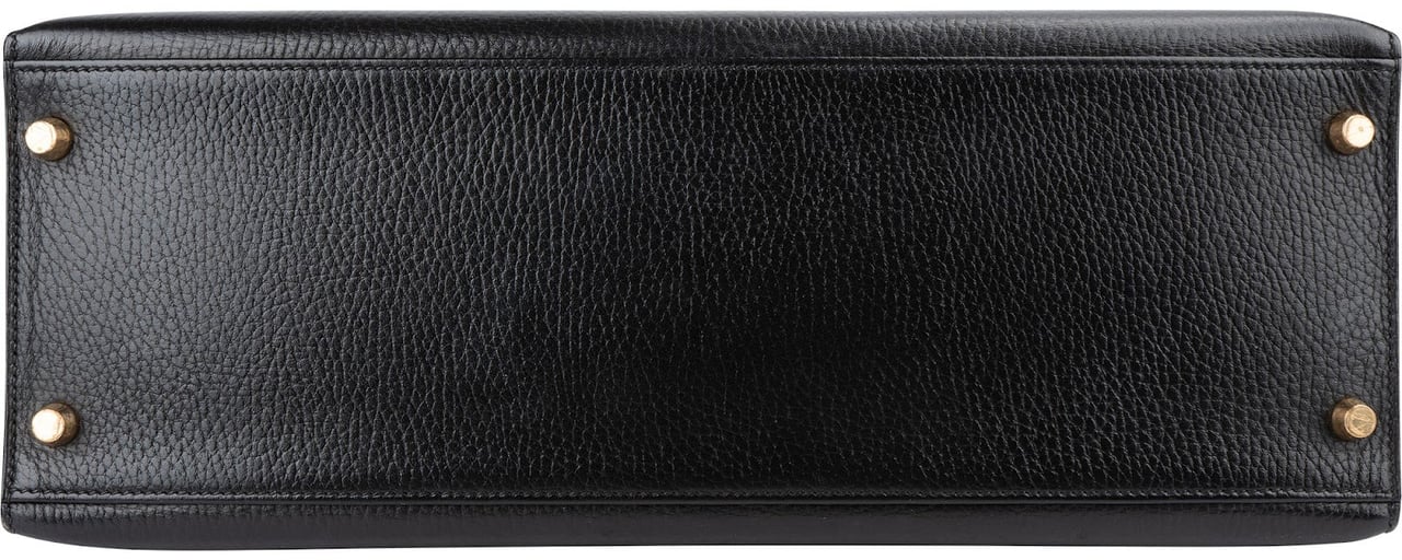 Hermès Ardennes Leather Kelly 35 Sellier Handbag GHW Zwart