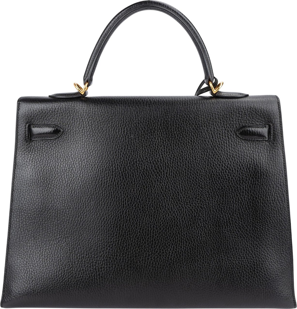 Hermès Ardennes Leather Kelly 35 Sellier Handbag GHW Zwart