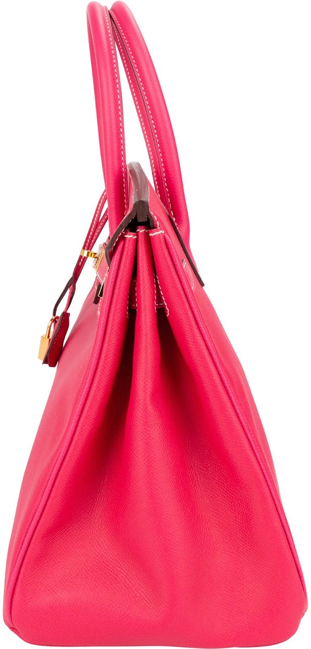 Hermès Rose Tyrien Epsom Leather Birkin 35 Handbag Roze