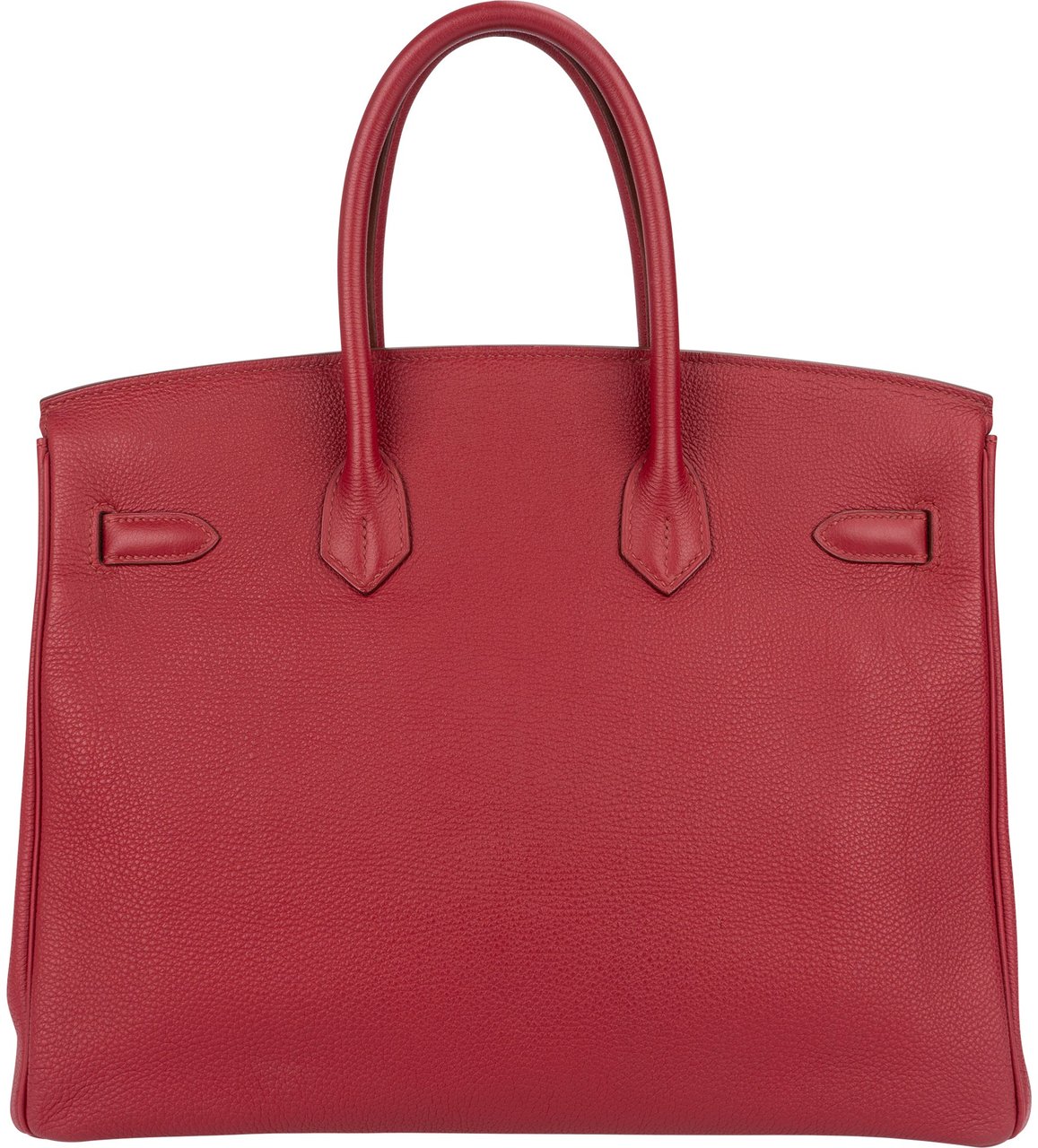 Hermès Clemence Leather Palladium Rouge H Birkin 35 Handbag Rood