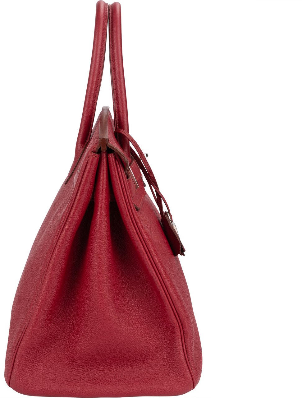 Hermès Clemence Leather Palladium Rouge H Birkin 35 Handbag Rood