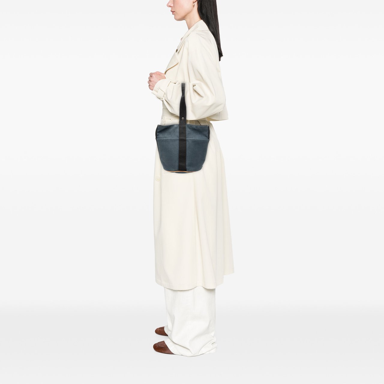 Hermès Toile Saxo MM Blauw