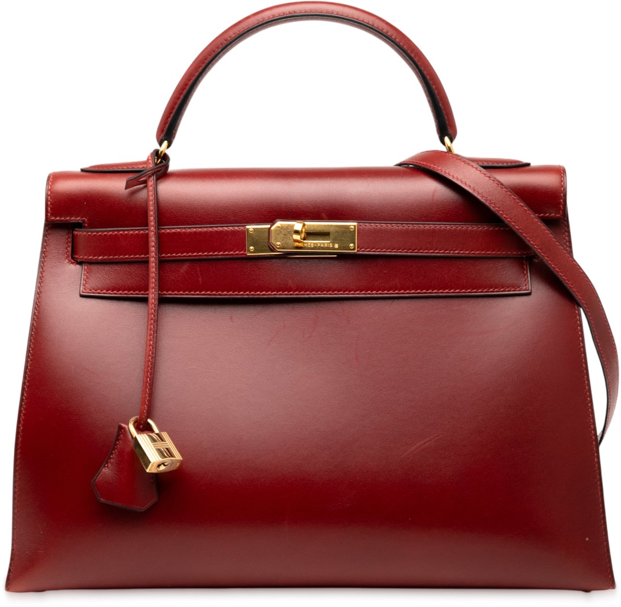 Hermès Box Calf Kelly Retourne 32 Rood