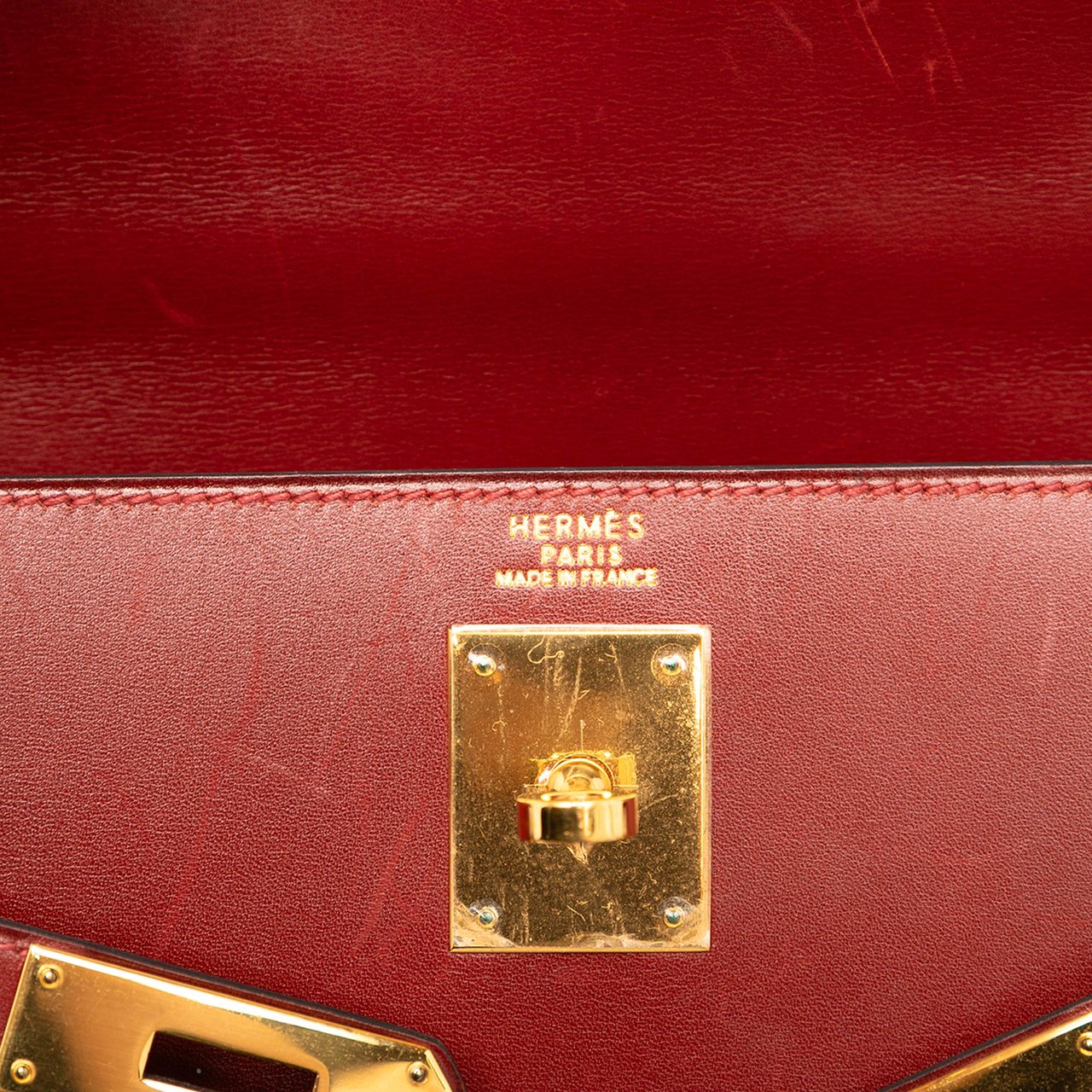 Hermès Box Calf Kelly Retourne 32 Rood