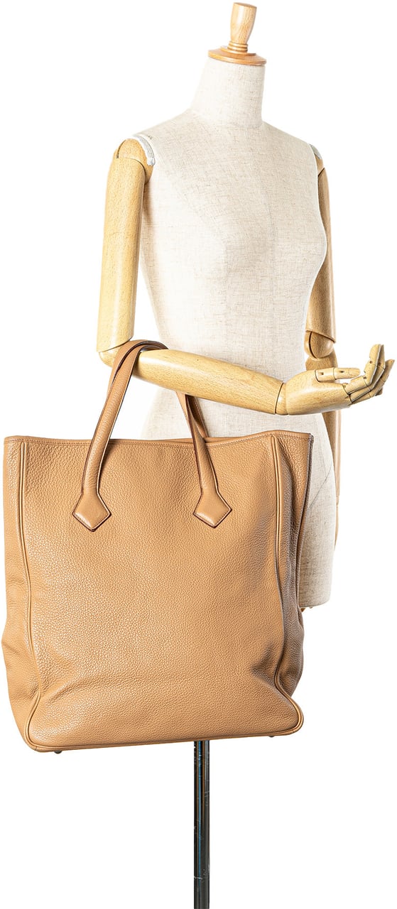 Hermès Clemence Victoria II Cabas 35 Bruin