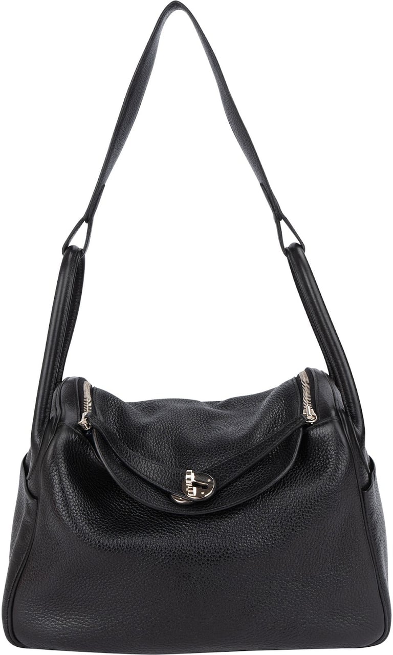 Hermès Clemence Leather Lindy 30 Handbag Zwart