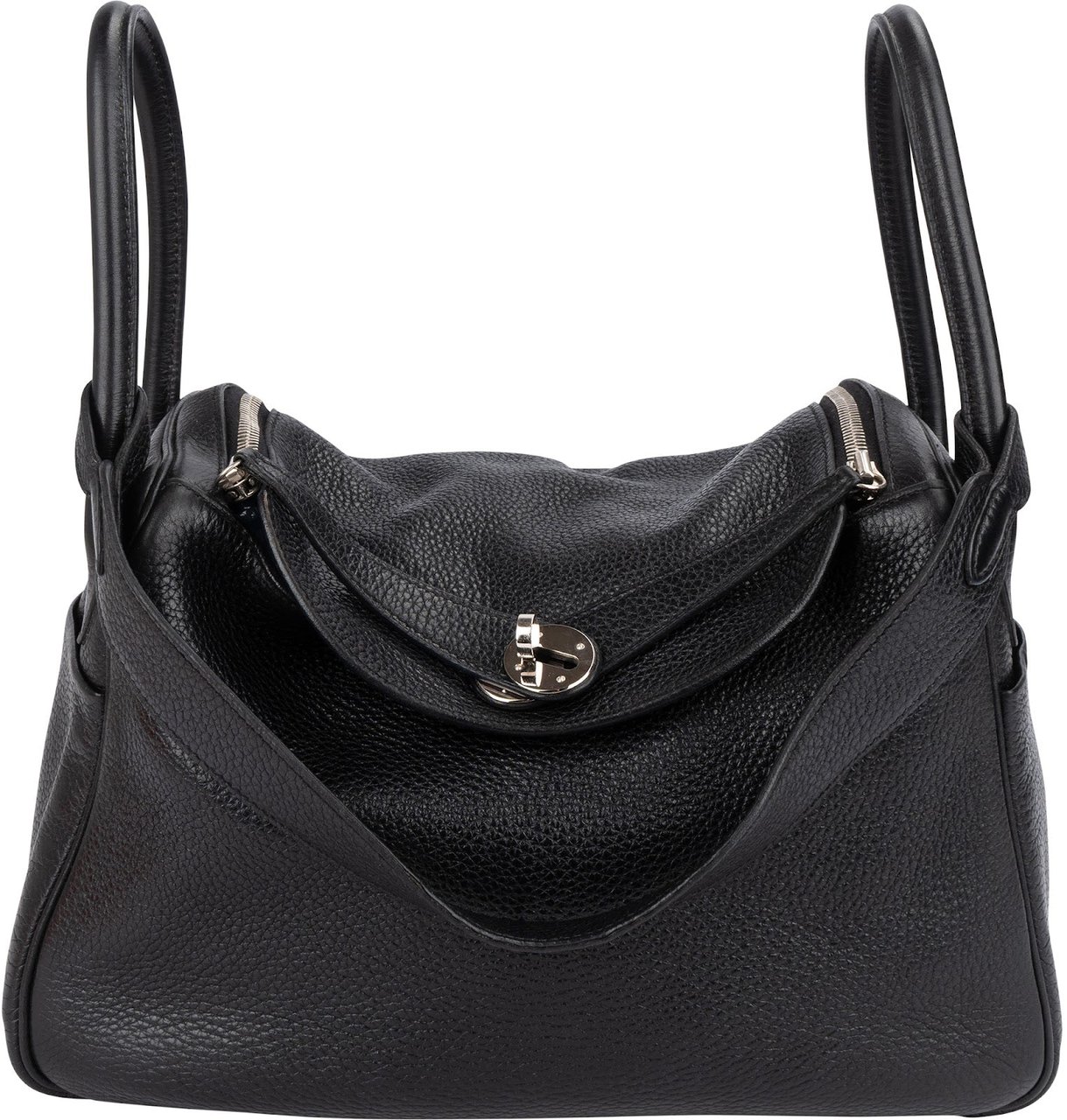 Hermès Clemence Leather Lindy 30 Handbag Zwart