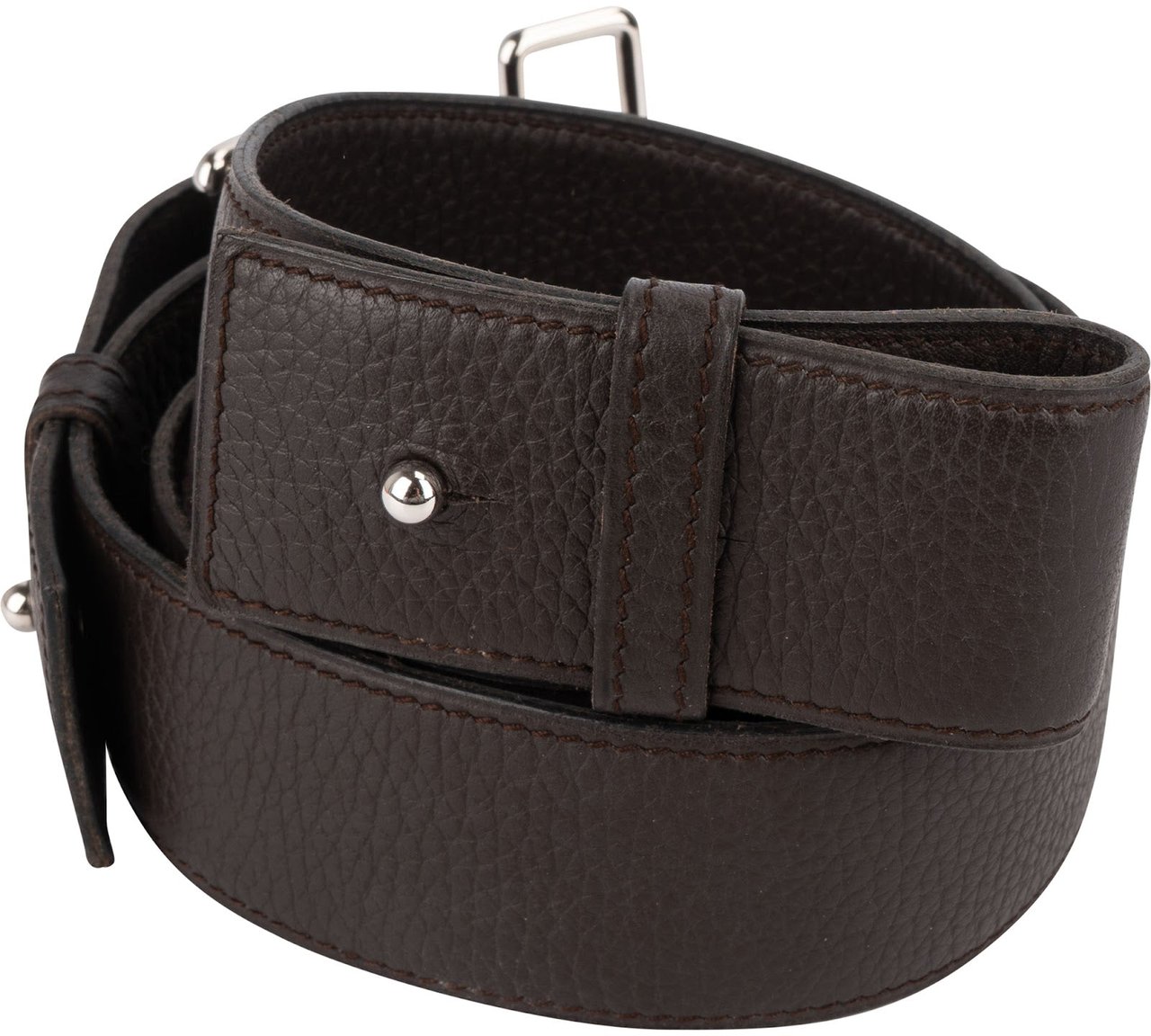 Hermès Hermès Brown Leather Constance H Belt (90) Bruin