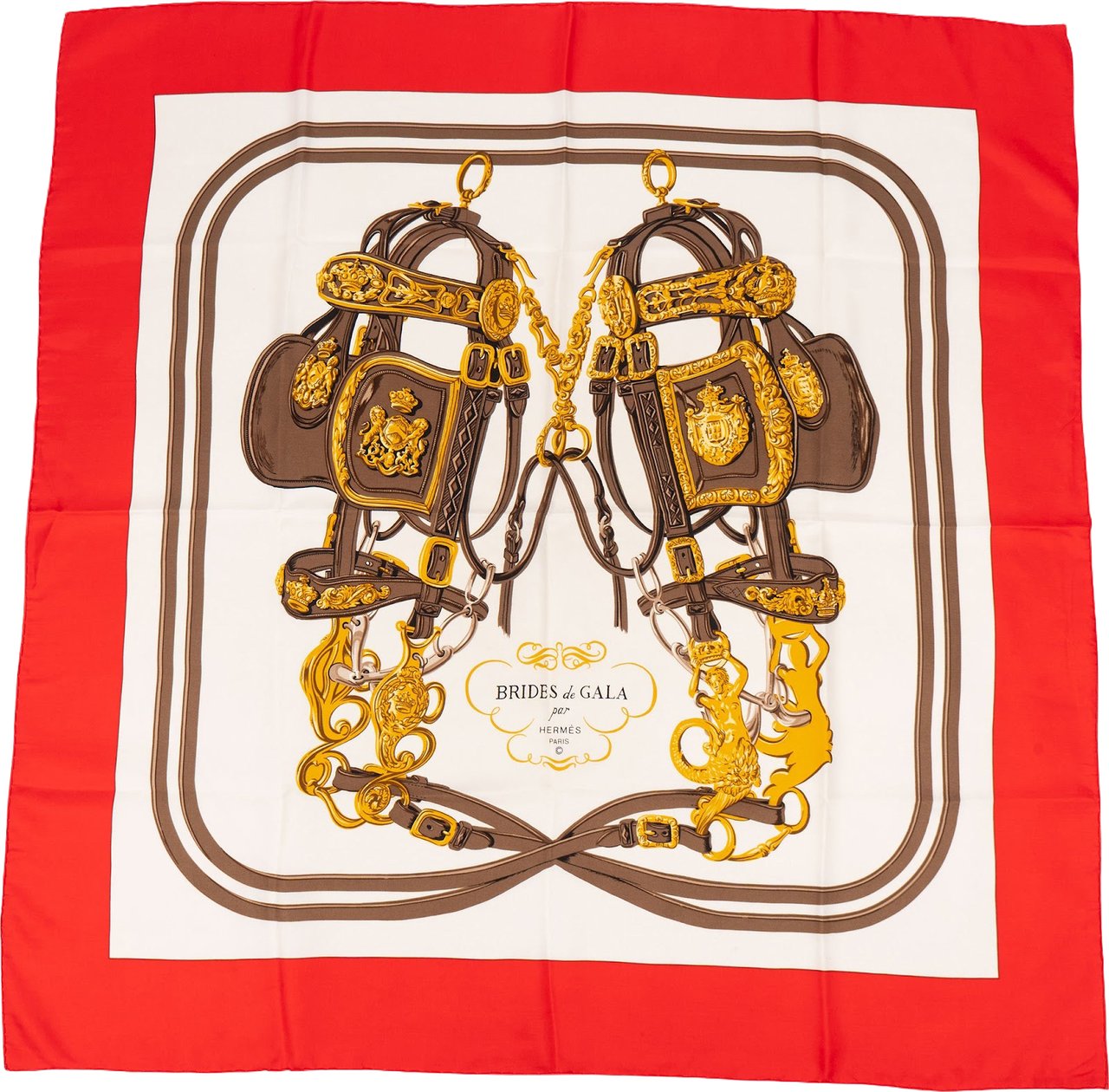Hermès Hermès Brides de Gala Silk Carre 90 Scarf Tuch Rood