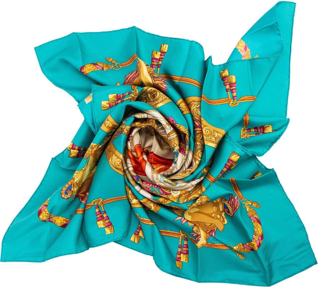 Hermès Hermès Hommage a Charles Garnier Silk Carre 90 Scarf Tuch Blauw