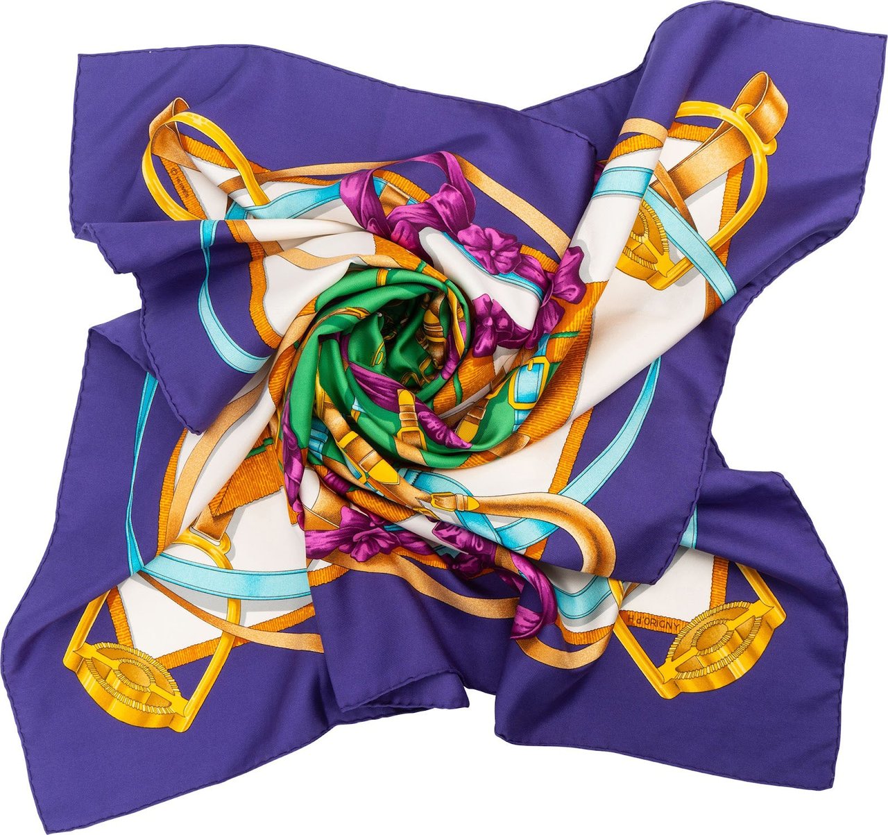 Hermès Hermès Grand Manège Silk Carre 90 Scarf Tuch Paars
