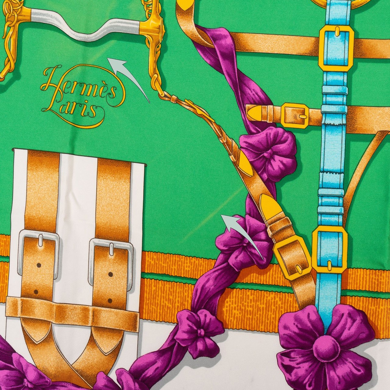 Hermès Hermès Grand Manège Silk Carre 90 Scarf Tuch Paars