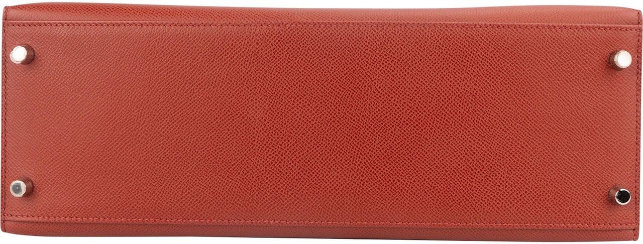Hermès Epsom Leather Kelly Palladium 35 Sellier Handbag Rood