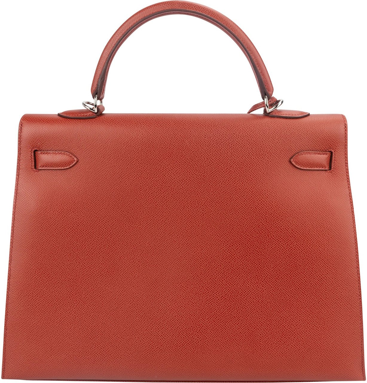 Hermès Epsom Leather Kelly Palladium 35 Sellier Handbag Rood