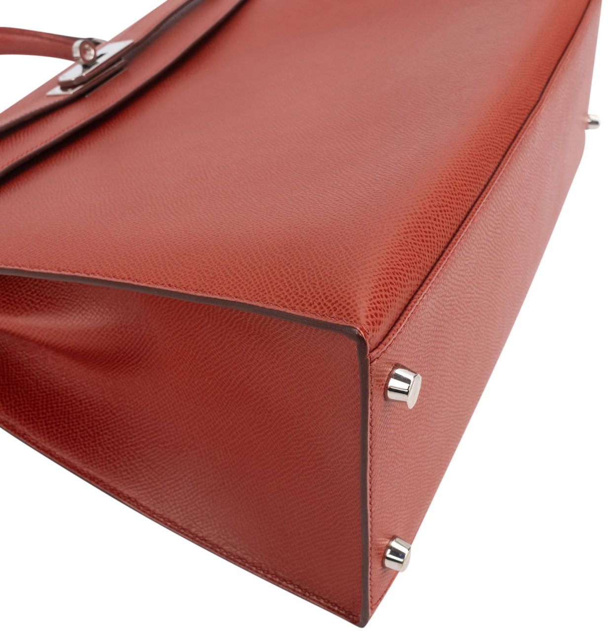 Hermès Epsom Leather Kelly Palladium 35 Sellier Handbag Rood
