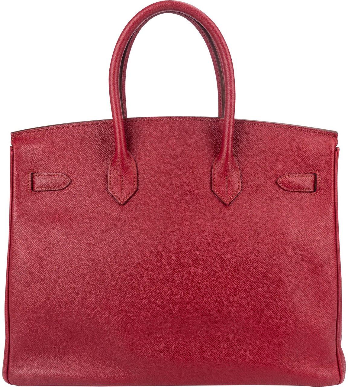 Hermès Epsom Leather Palladium Palladium Birkin 35 Handbag Rood