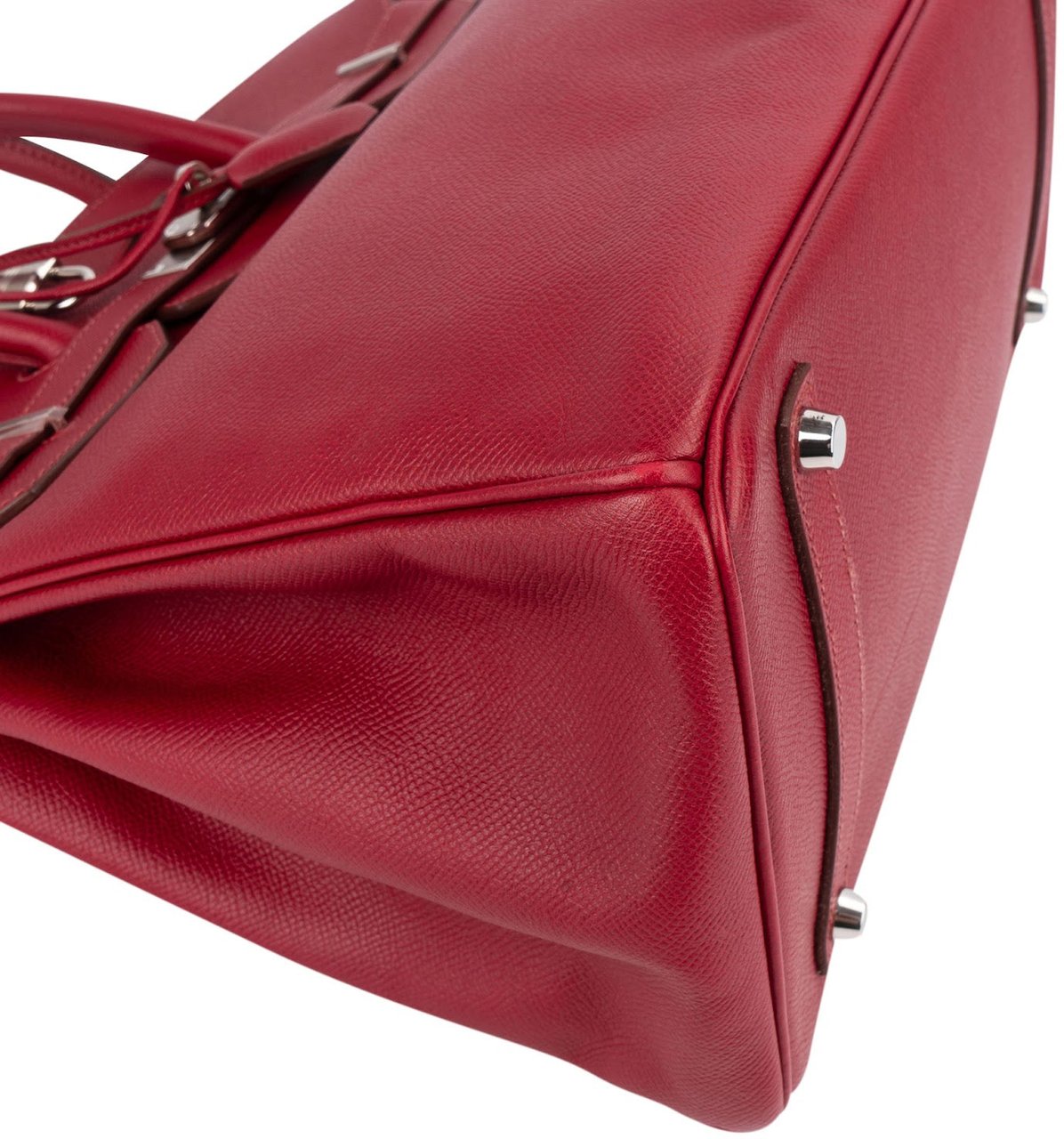 Hermès Epsom Leather Palladium Palladium Birkin 35 Handbag Rood