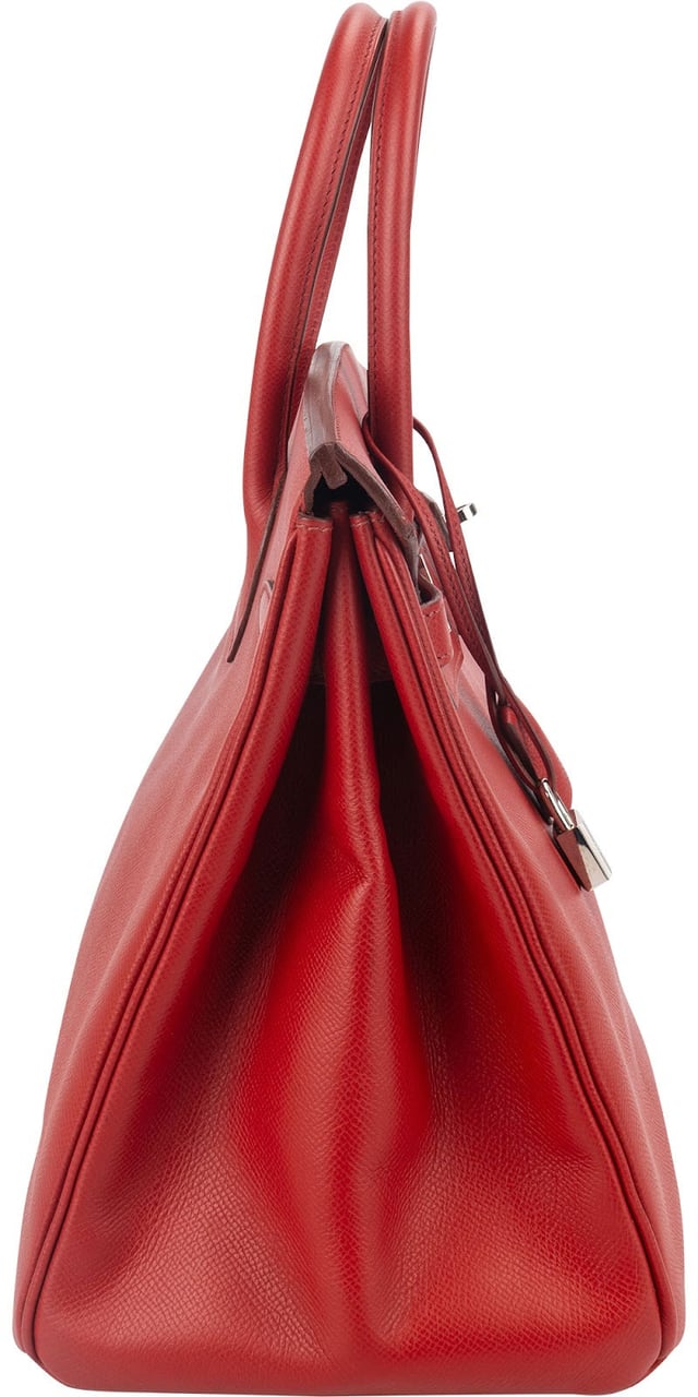 Hermès Rouge Epsom Leather Palladium Birkin 35 Handbag Rood