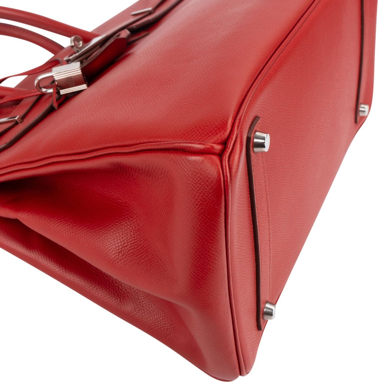 Hermès Rouge Epsom Leather Palladium Birkin 35 Handbag Rood