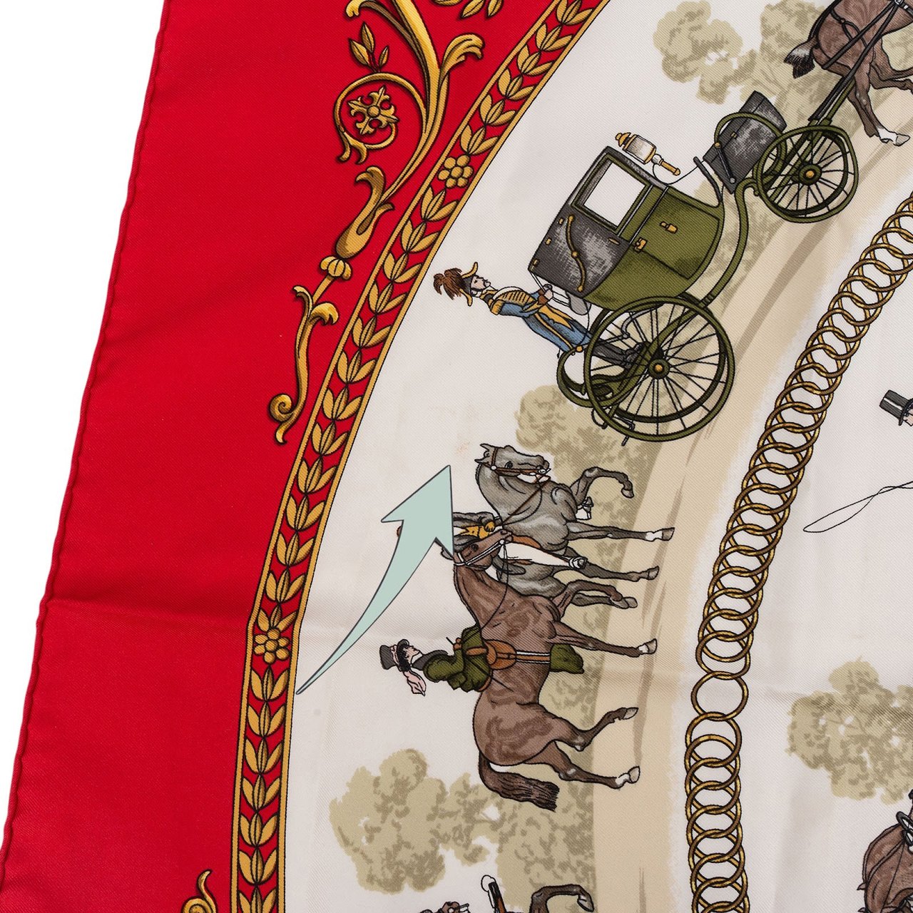 Hermès Hermès La Promenade de Longchamps Silk Carre 90 Scarf Tuch Rood