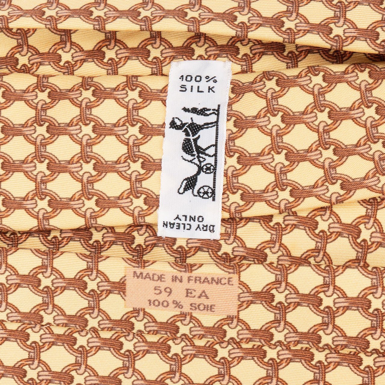 Hermès Hermès Chaîne d'Ancre Silk Tie Krawatte Beige
