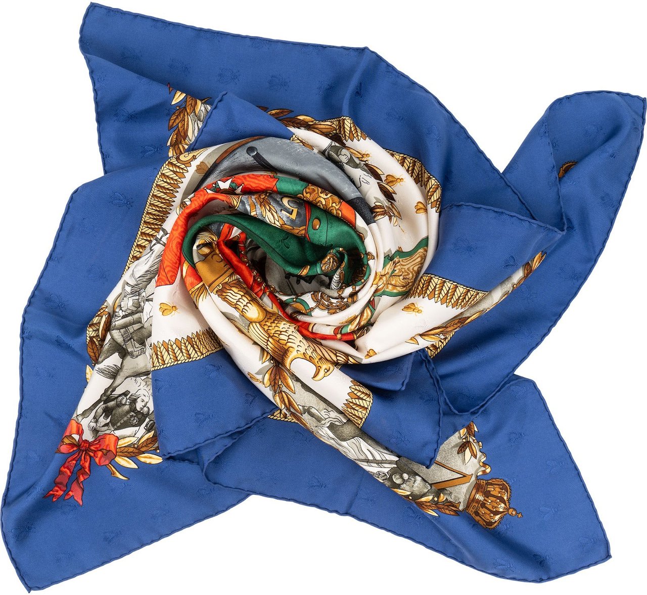 Hermès Hermès Napoleon Silk Carre 90 Scarf Tuch Blauw