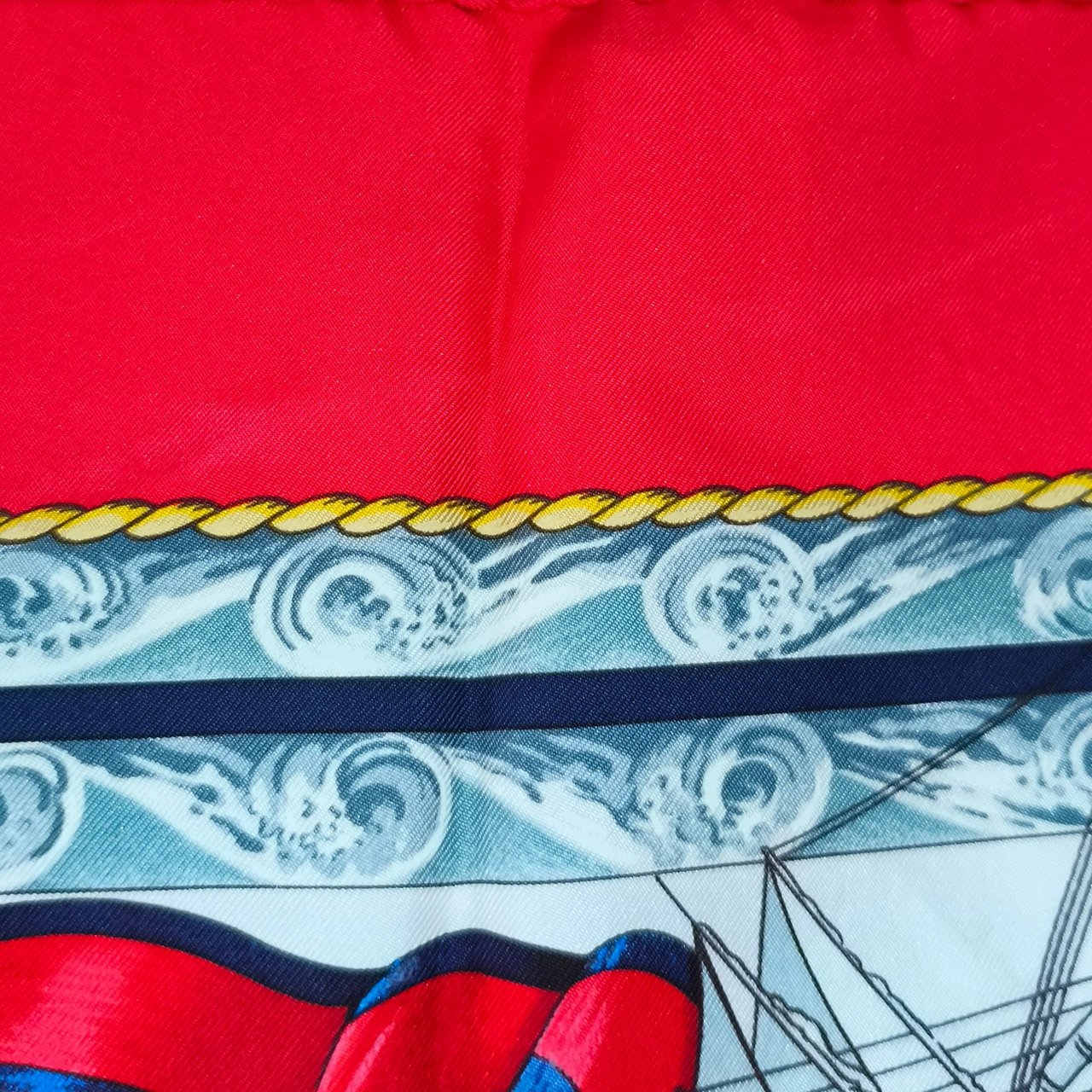 Hermès Hermès Force Le Vent Silk Carre 90 Scarf Tuch Rood