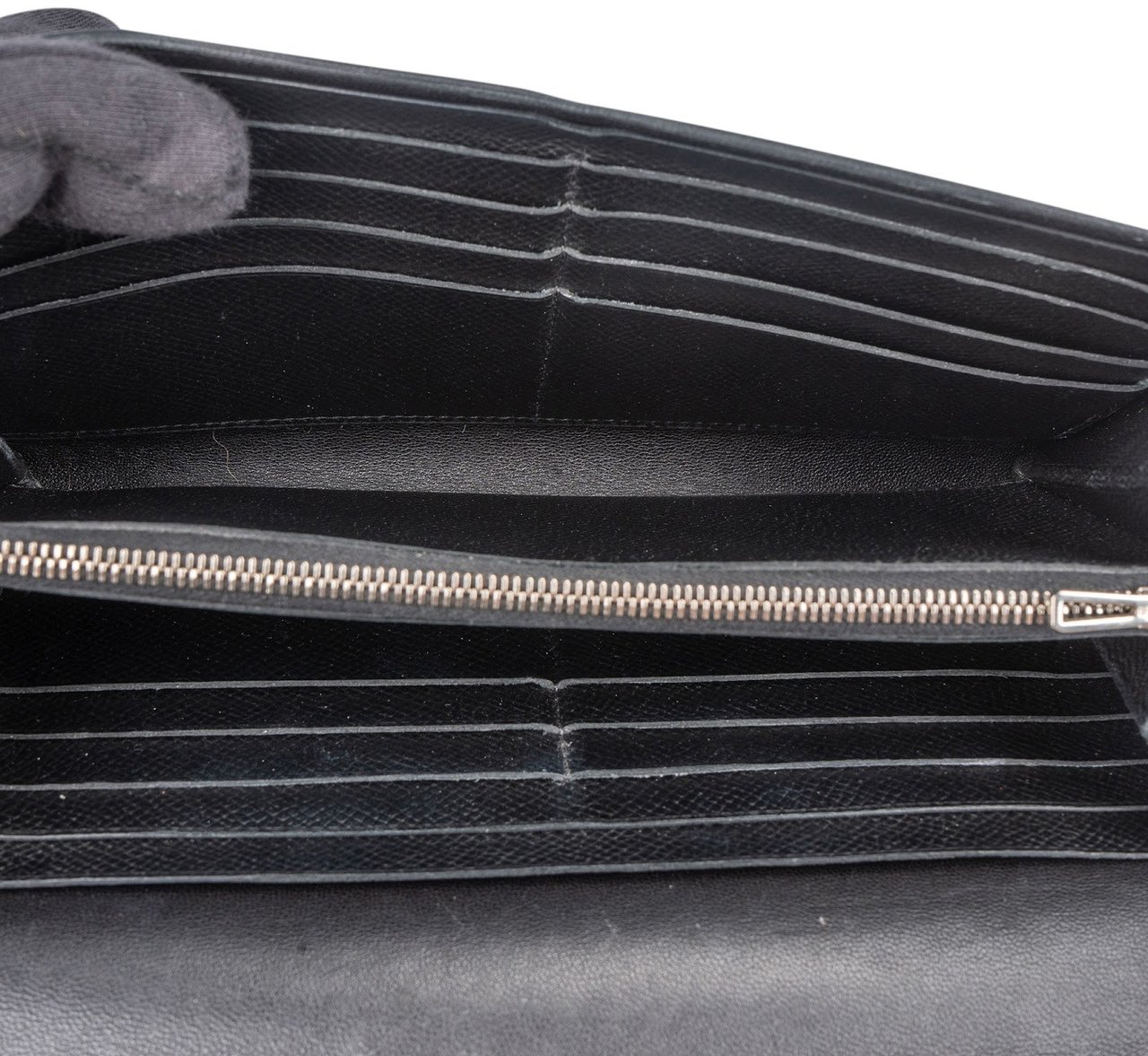 Hermès Epsom Leather Constance Long H Wallet Zwart
