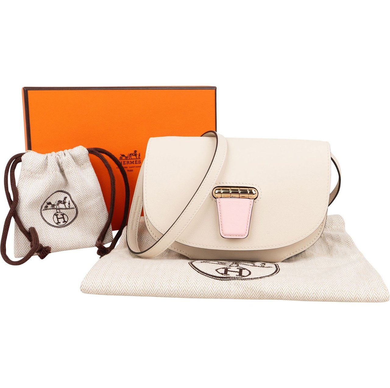 Hermès Bicolor Swift Leather Convoyeur Crossbody Bag Wit
