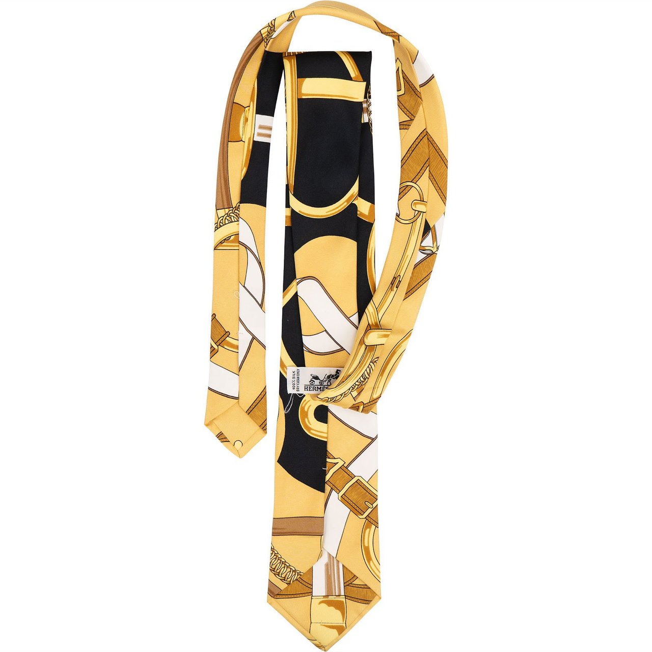 Hermès Brides de Gala Silk Tie Krawatte Geel