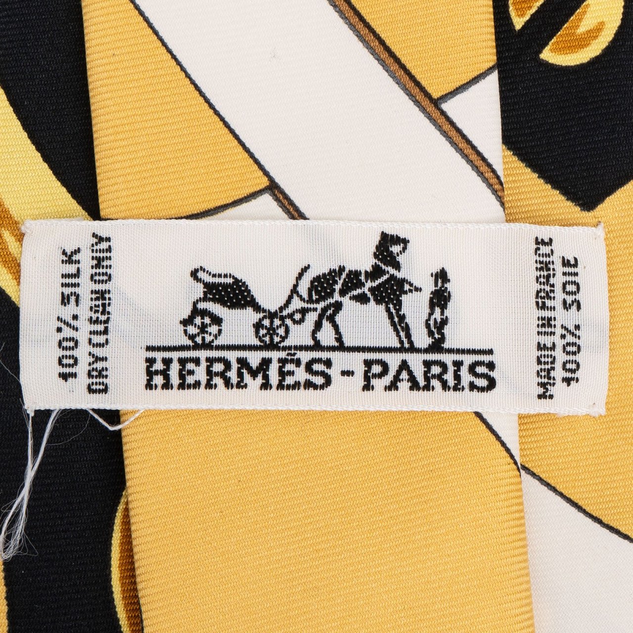 Hermès Brides de Gala Silk Tie Krawatte Geel
