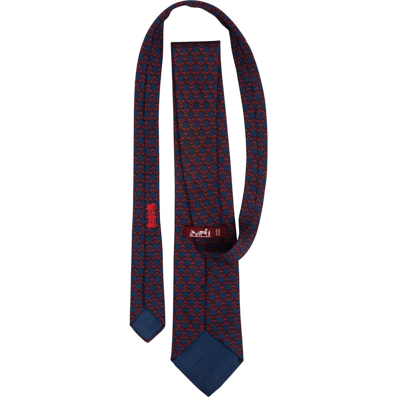 Hermès Chaîne d'Ancre Silk Tie Krawatte Blauw