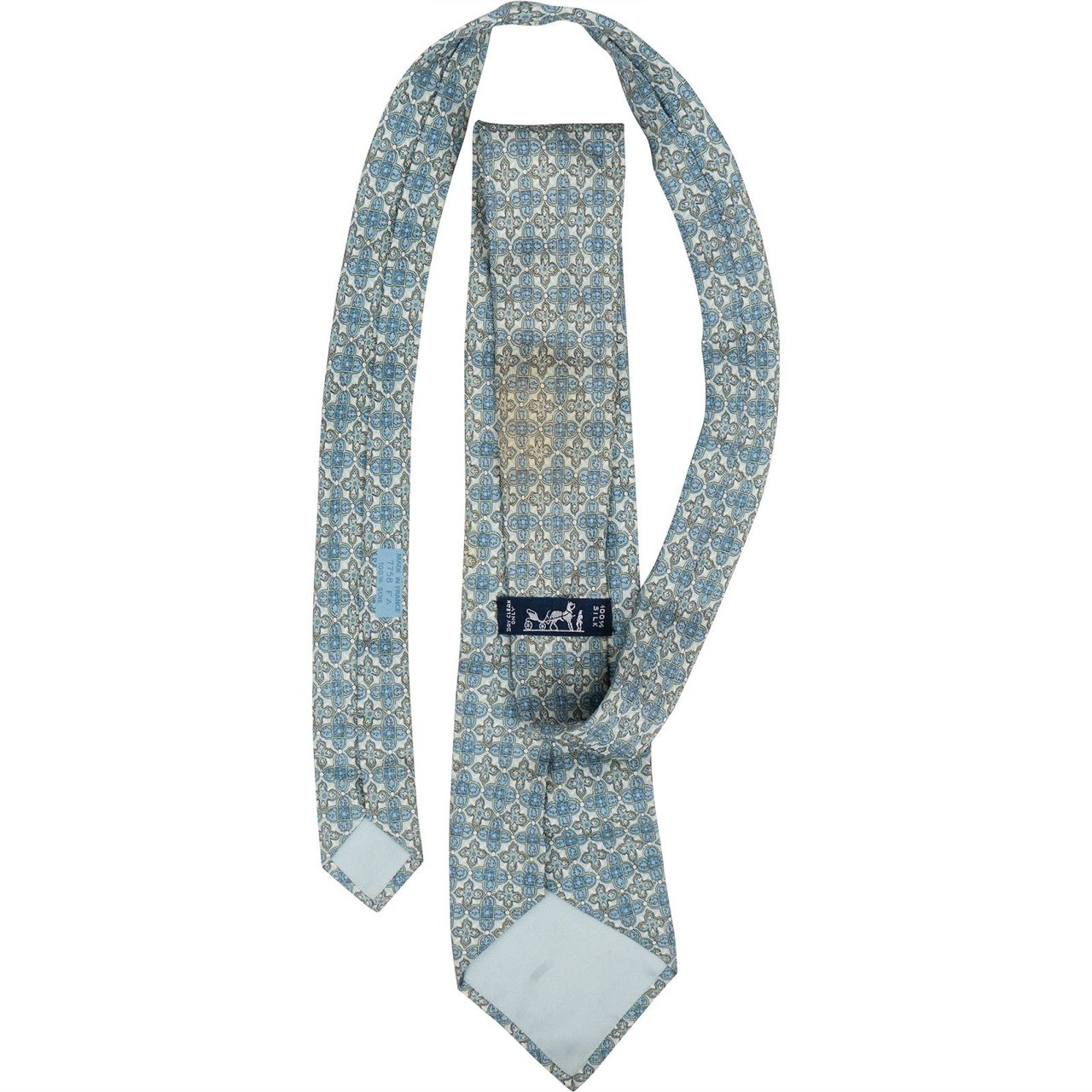 Hermès Printed Pattern Silk Tie Krawatte Divers