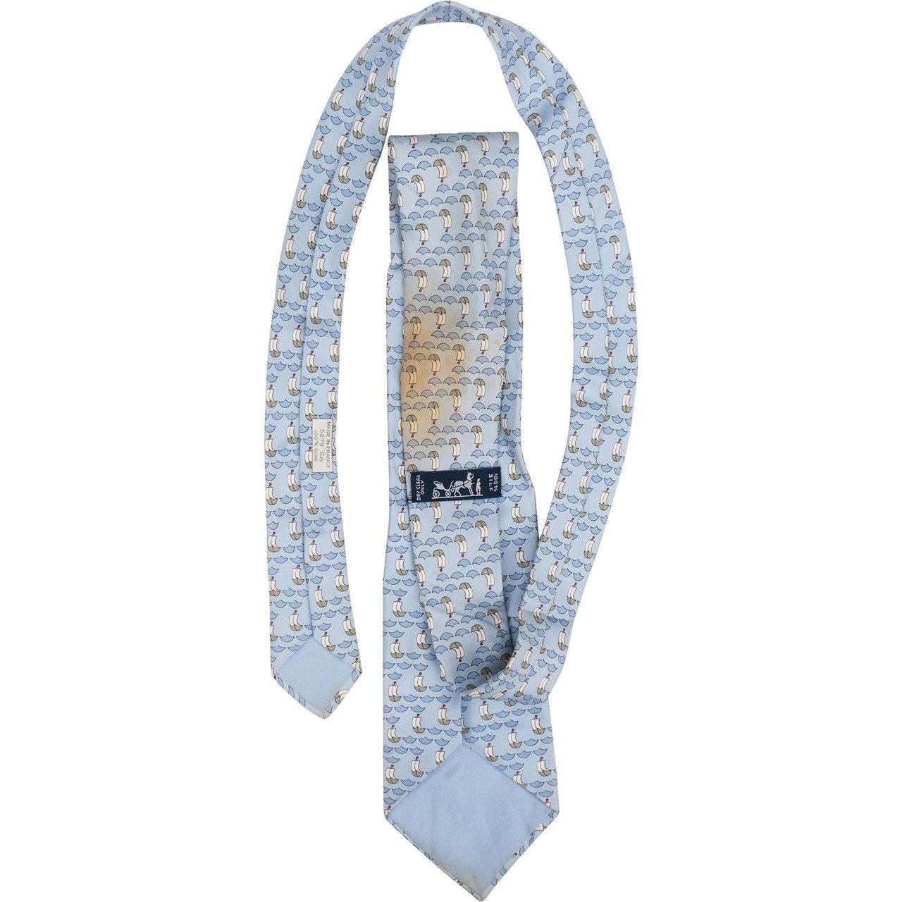 Hermès Sailboat Print Silk Tie Krawatte Divers