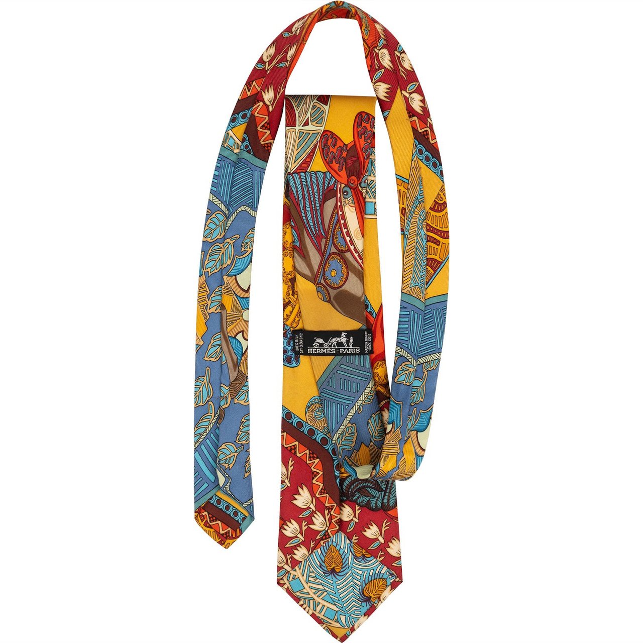 Hermès Multicolor Print Silk Tie Krawatte Divers