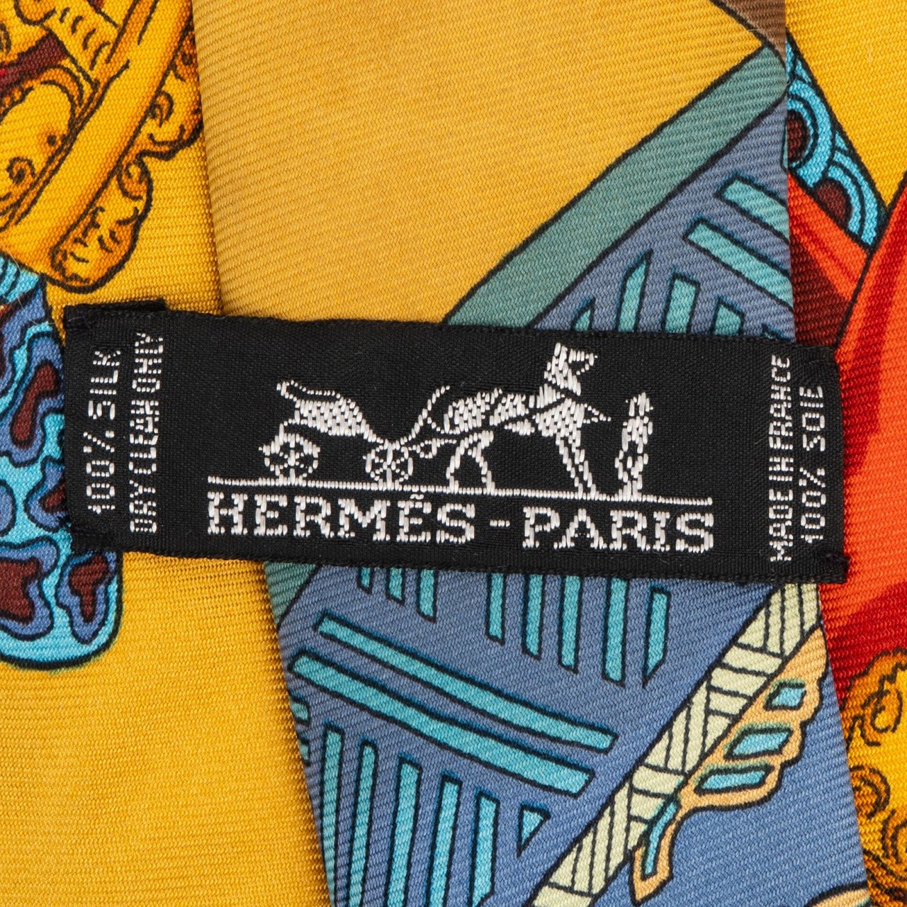 Hermès Multicolor Print Silk Tie Krawatte Divers