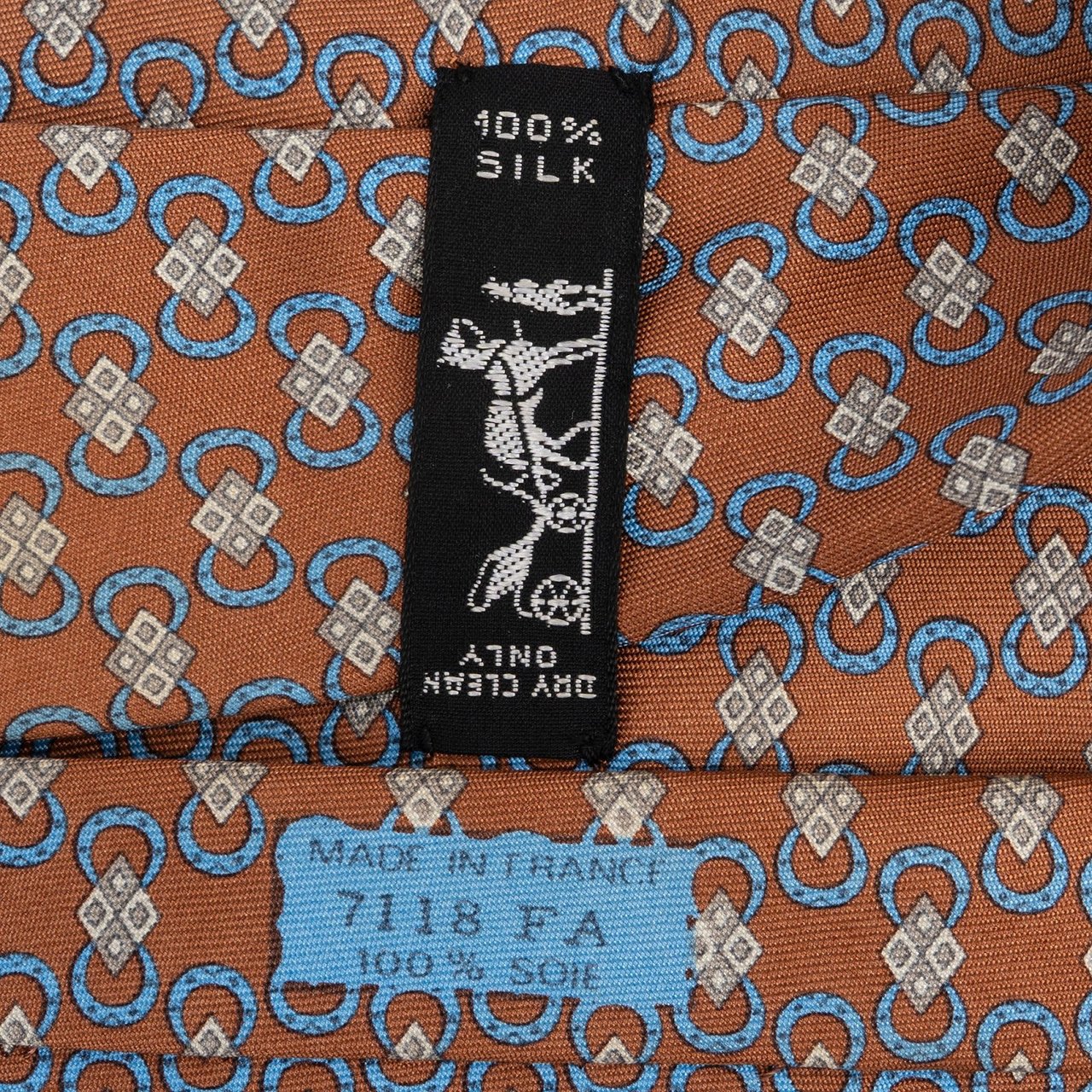 Hermès Printed Pattern Silk Tie Krawatte Divers