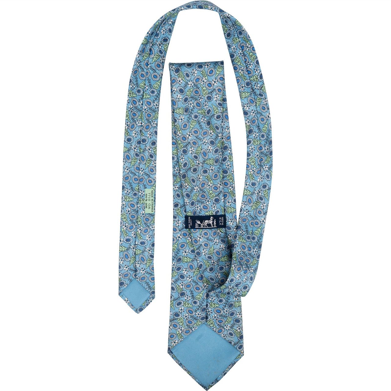Hermès Floral Printed Pattern Silk Tie Krawatte Divers