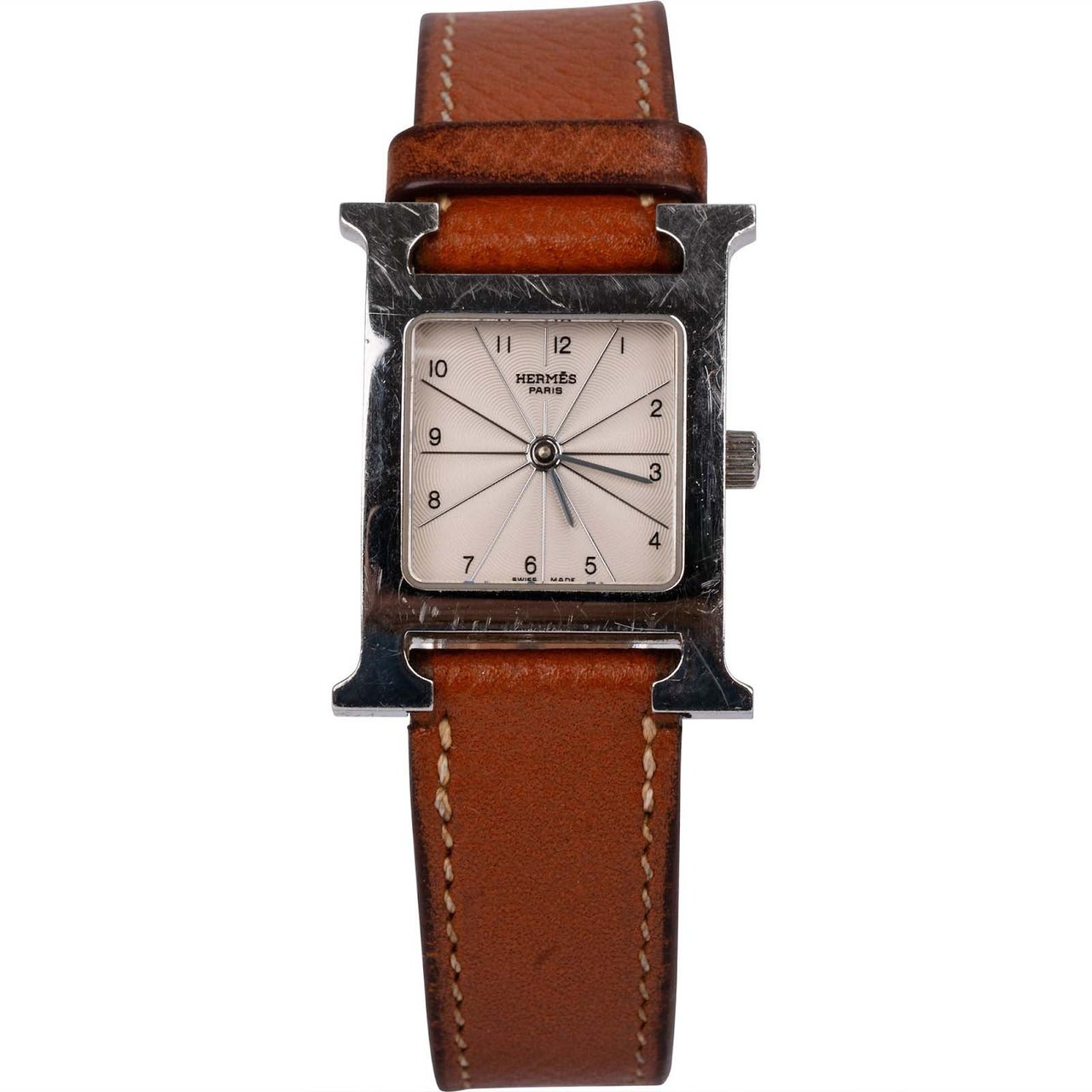 Hermès Silver Tone Heure H HH1.210 Women Watch Bruin