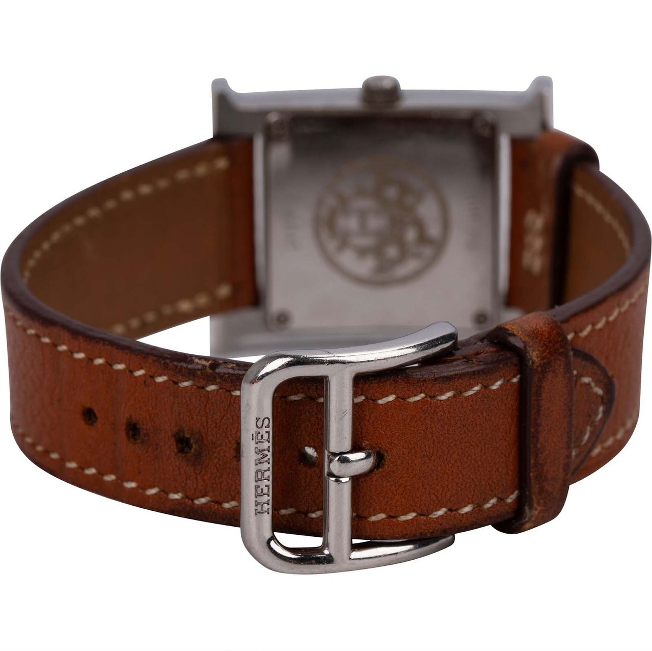 Hermès Silver Tone Heure H HH1.210 Women Watch Bruin