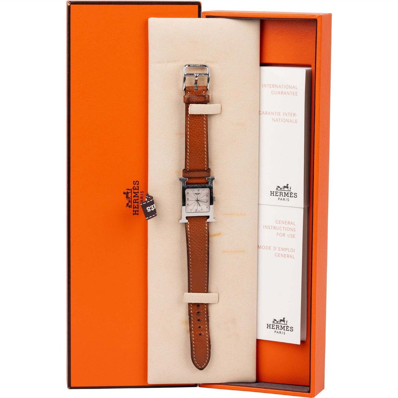 Hermès Silver Tone Heure H HH1.210 Women Watch Bruin