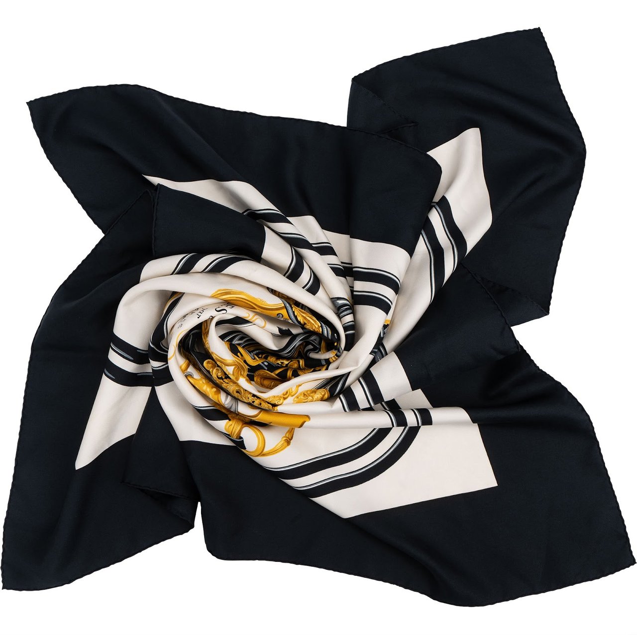Hermès Brides de Gala Silk 90 Scarf Tuch Zwart