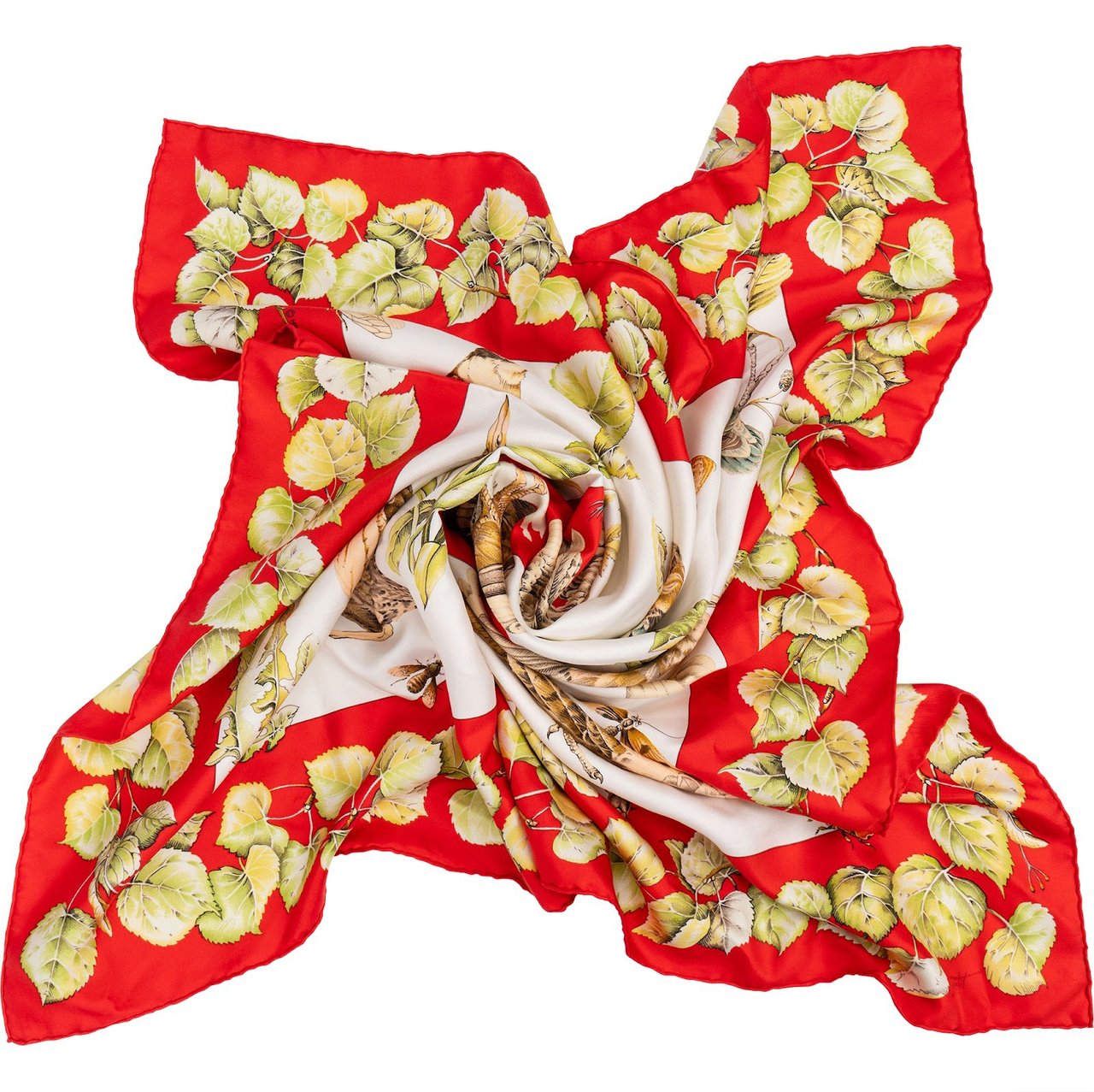 Hermès La Vie au Grand Air Silk Carre 90 Scarf Tuch Rood