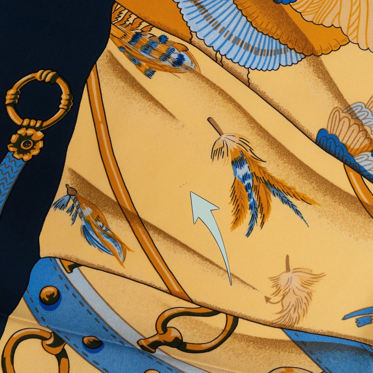 Hermès Soleil de Soie Silk 90 Scarf Tuch Blauw