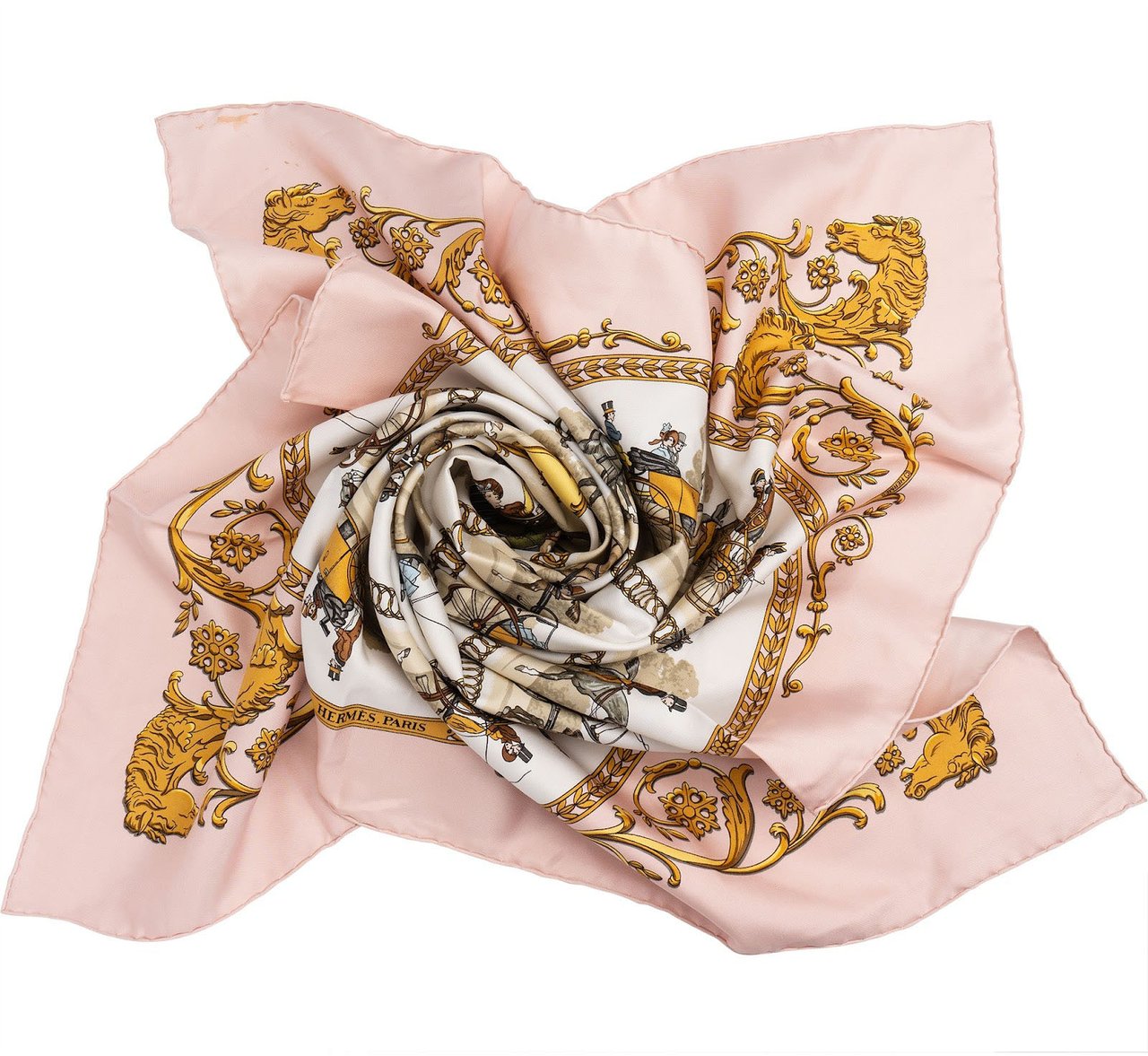 Hermès La Promenade de Longchamps Silk Carre 90 Scarf Tuch Rood